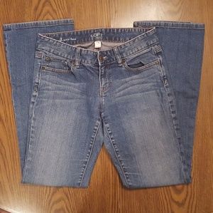 Ann Taylor Loft Curvy Boot Blue Jeans Size 4